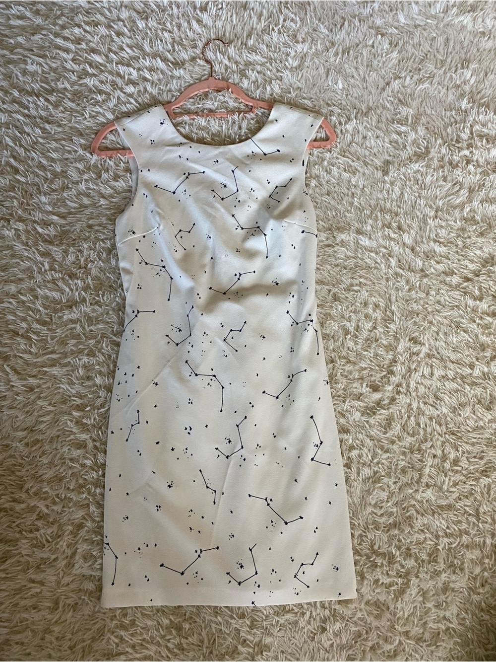 Women’s Cream Sleeveless Constellation Sheath Dress